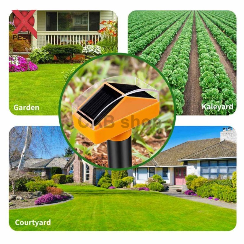 Xpest Solar ultrahangos vakondriasztó LED lámpával