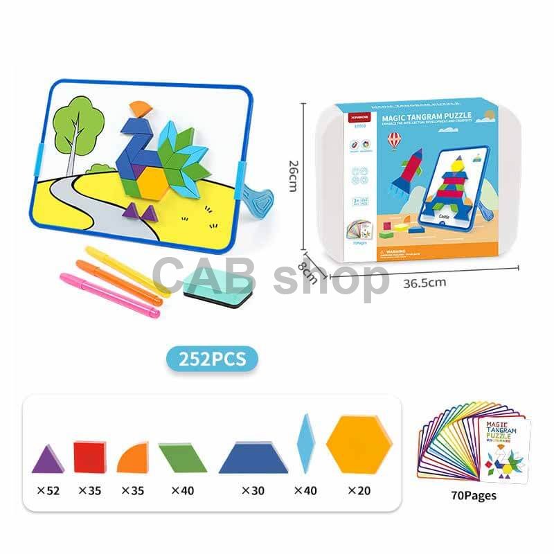 Magnetni komplet Magic Tangram Puzzle 252 kosov