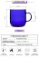 Mug with one glass 350ml - pink