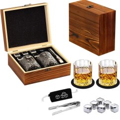 Whiskey glass gift set, cooling cubes WS-007