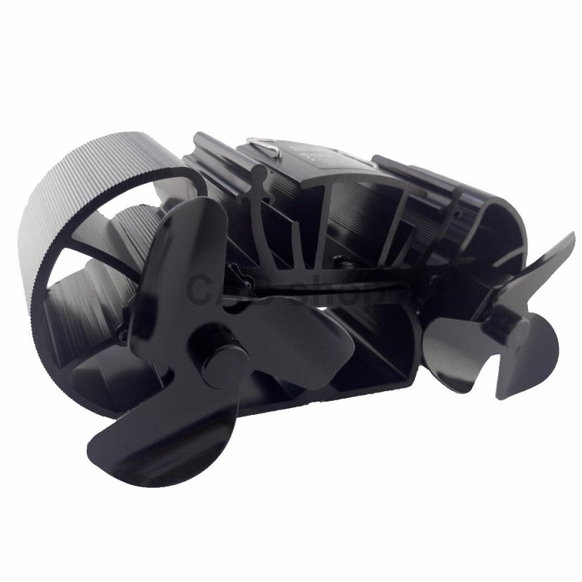 Fireplace stove fan 2 propellers with 3 blades with cover - Mini