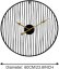 Dizajnerska stenska ura Decore 2  Black 60cm