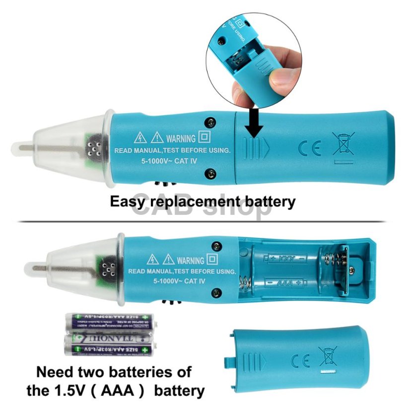 GK16 toll érintésmentes feszültségérzékelés 50Hz-400Hz AC 5V-1000V állítható érzékenység