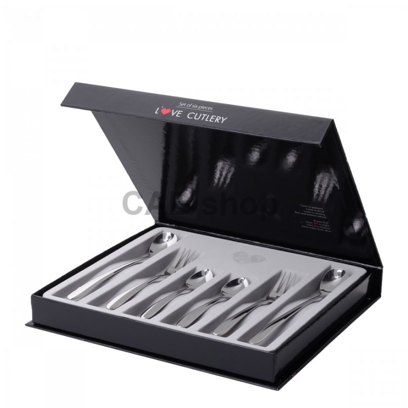 Darilni set s 6 srčki - Love Cutlery