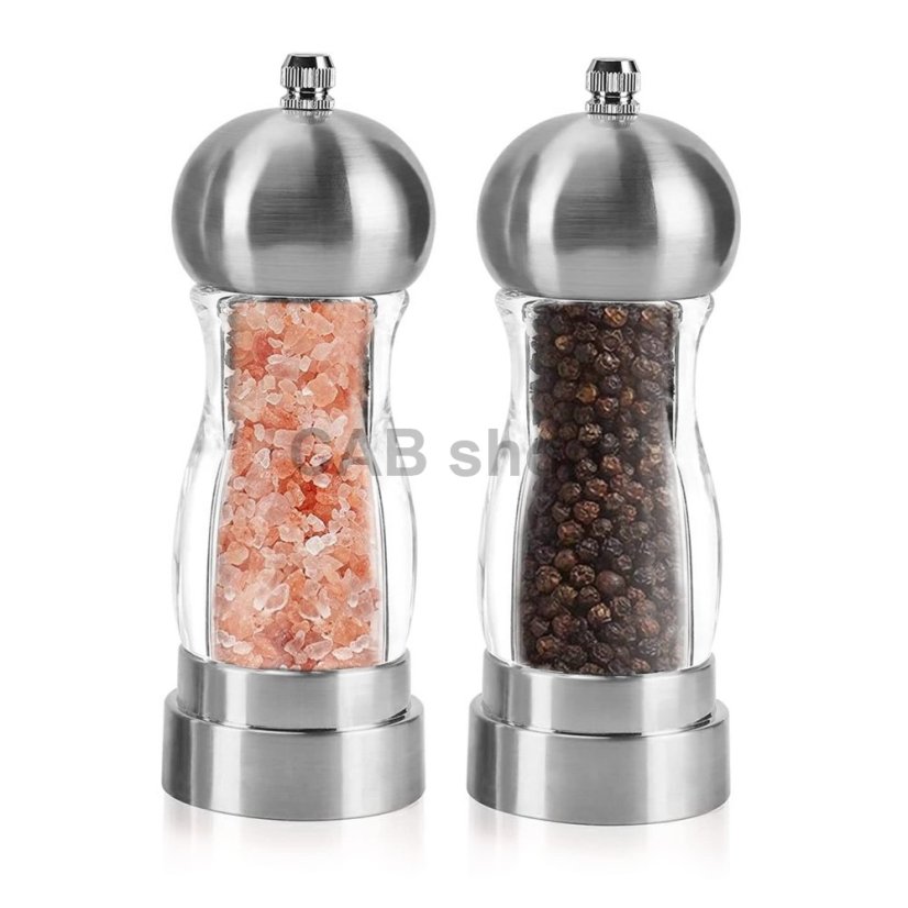 Młynek do pieprzu lub soli 16cm - srebrny