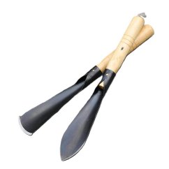 2 db-os kerti lapát készlet mangánacél fa nyél