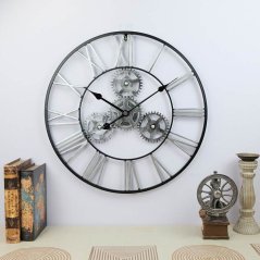 Dizajnové nástenné hodiny MOTO 2 - 60cm silver Dizajnové nástenné hodiny MOTO 2 - 60cm silver