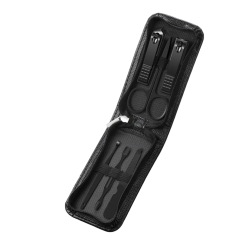 Manicure set 6 pieces black