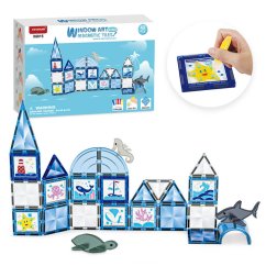 Magnetická stavebnice Window Art Ocean 40ks – Magnetic Tiles