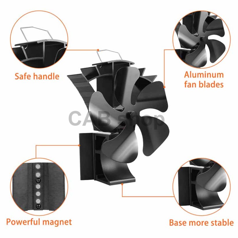 Ventilátor kandallókályhához és füstelvezetőhöz 5 Fire PRO 695 - TURBO VENTILÁTOR