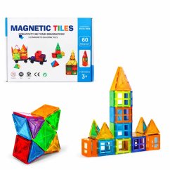Magnetni sestav za otroke set 60 kosov - Magnetic Tiles