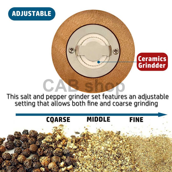 Wooden manual pepper or salt mill - SPM-05 dark