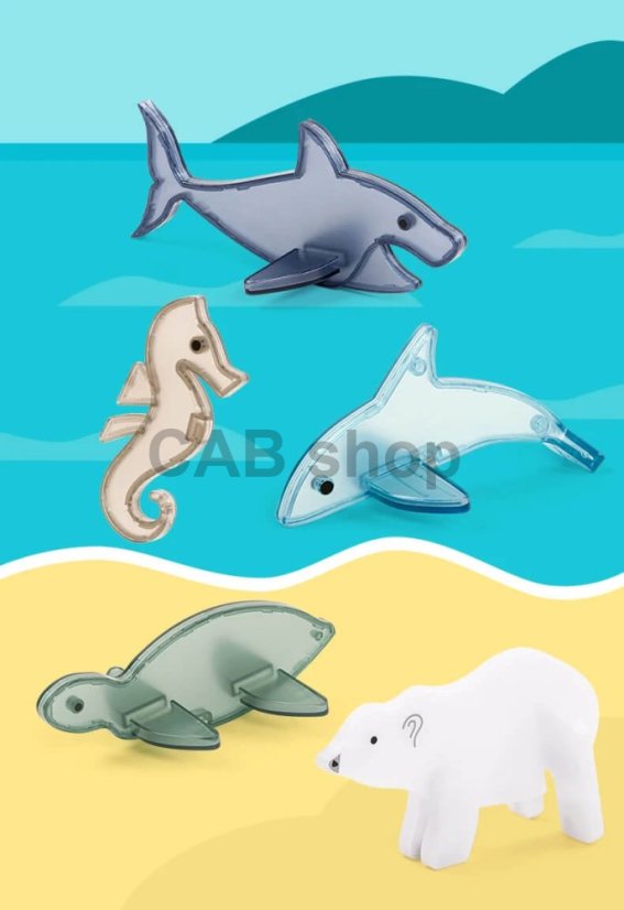 Magnetická stavebnica Window Art Ocean 68ks - Magnetic Tiles