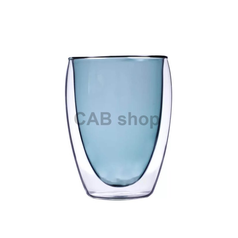 Termopohár s dvojitým sklom 350ml - teal