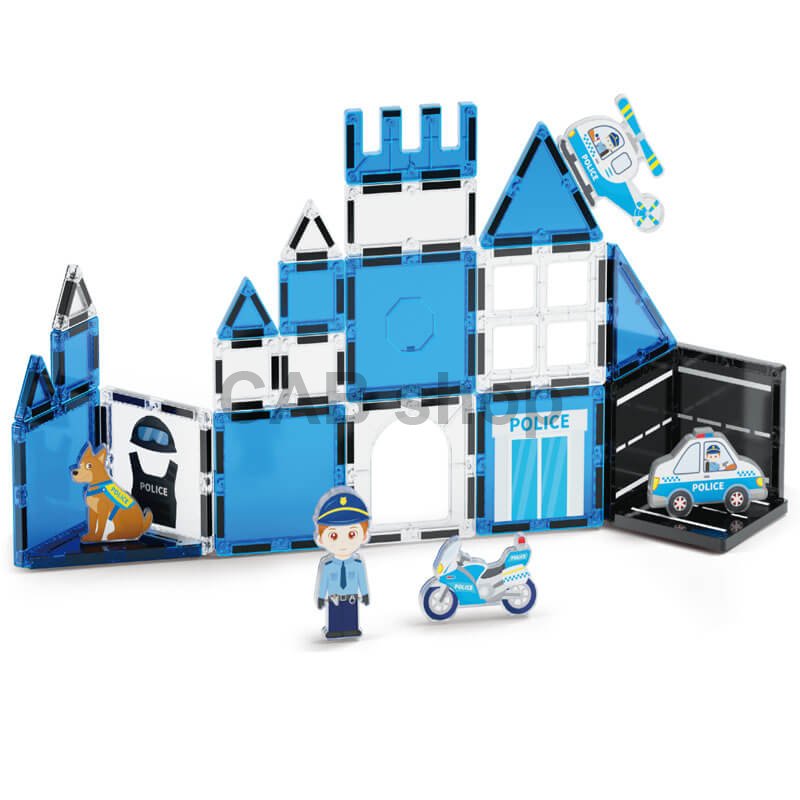 Magnetická stavebnice Police 28ks – Magnetic Tiles
