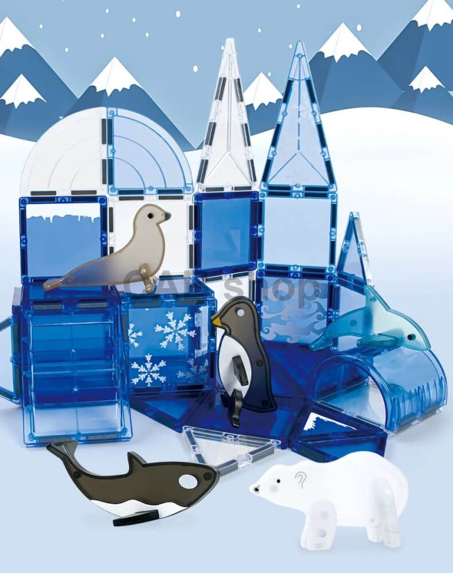 Magnetická stavebnice Ocean  sada 56ks – Magnetic Tiles