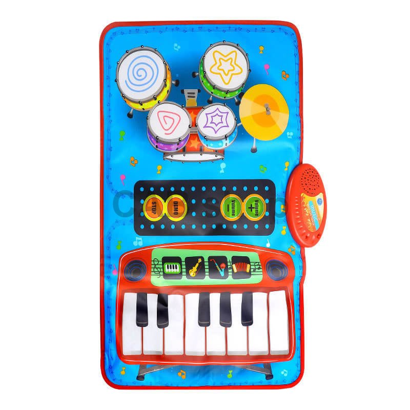 Musical mat 2 in 1 Piano Keyboard Drum kék