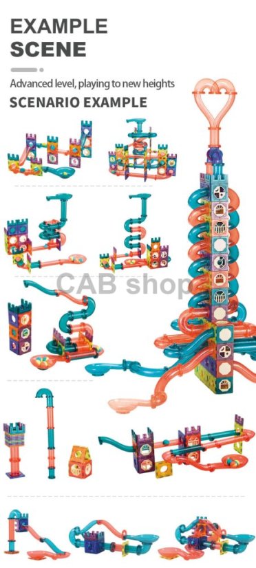 Magnetni gradnik Castle Dragon 262 delni set - Magic Magnetic Blocks
