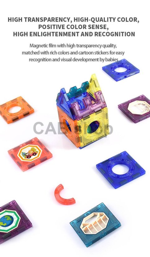 Klocki magnetyczne Lite Dragon zestaw 107 sztuk - Magic Magnetic Blocks