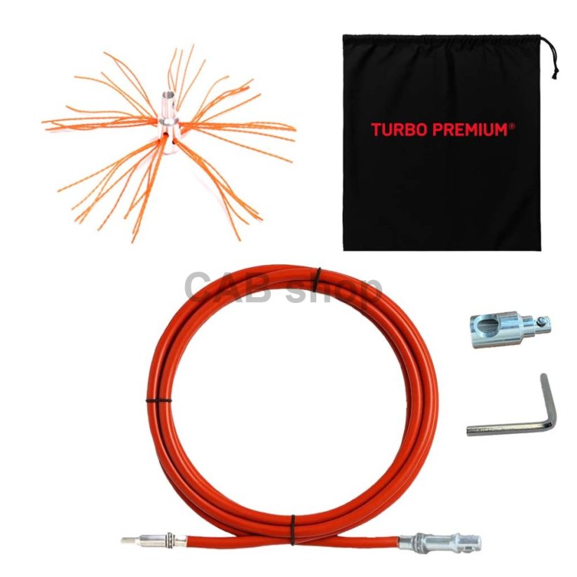 Obrotowa szczotka do czyszczenia komina TURBO Premium® Anaconda - 6m