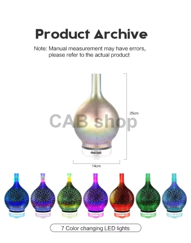 Aroma difuzor LED Night 3D