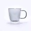 Thermo mug with double glass 300ml - Transparent black