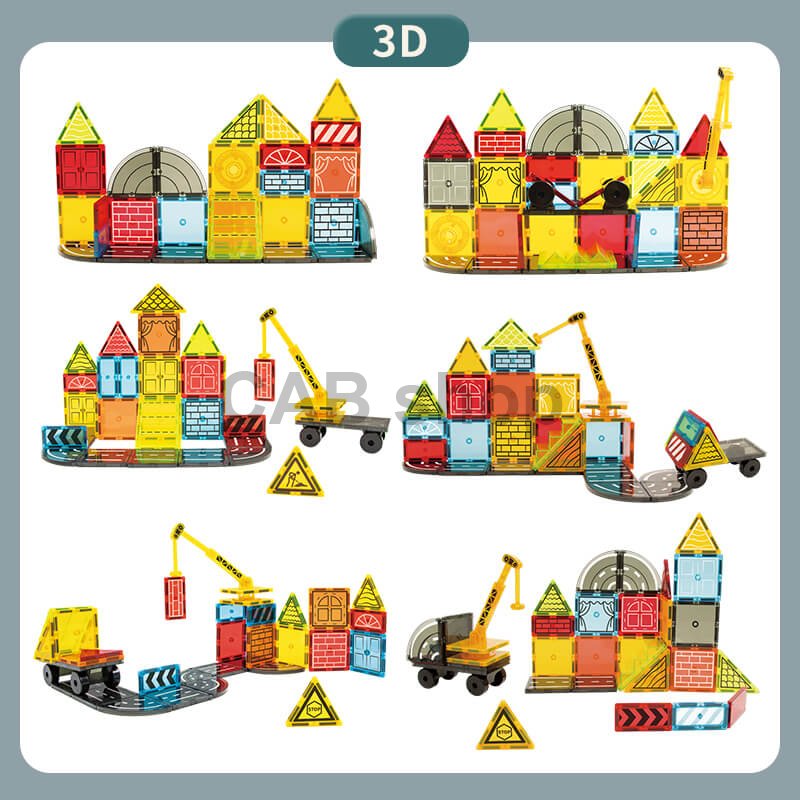 Mágneses építőkészlet Dream Builder 60 db-os készlet - Magnetic Tiles