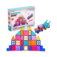 Set de construc?ie magnetic - 120 buc – Plăci magnetice II
