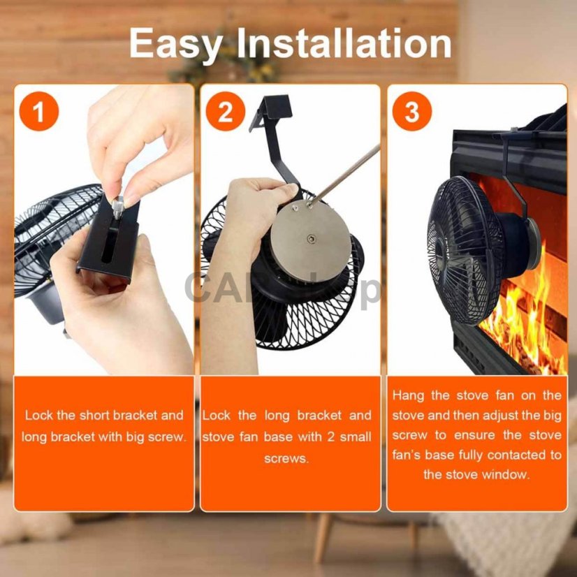 Ventilátor na krbové sklo Tornado 691 - TURBO FAN