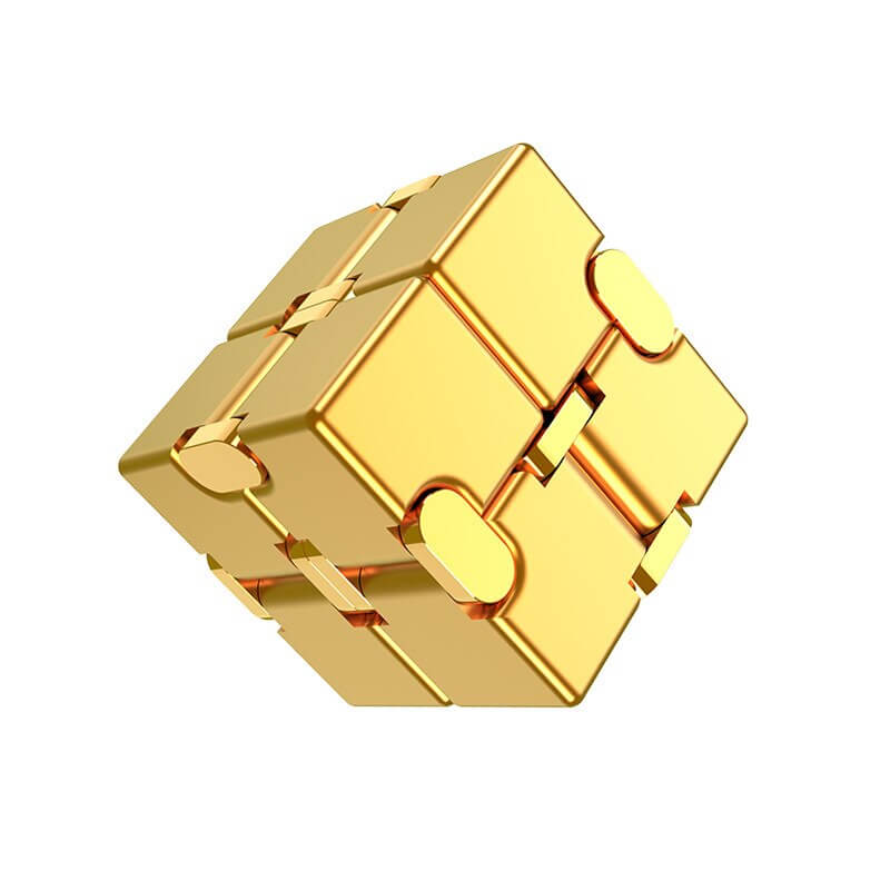 EC-001Gold infinity cube metal 4x4x4cm (2)