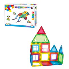 Zestaw magnetyczny do budowania 48-elementowy zestaw - Magnetic Tiles