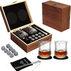 Darčeková sada na Whiskey poháre, chladiace kocky a naberačka WS-001 Darčeková sada na Whiskey poháre, chladiace kocky a naberačka WS-001