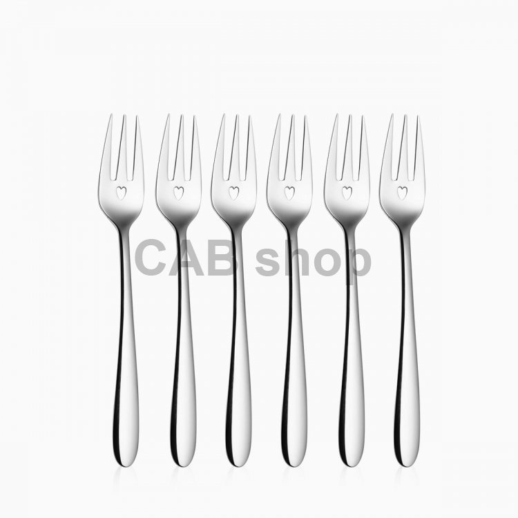 Alfa love vilice za moko s srčkom, 6 kos