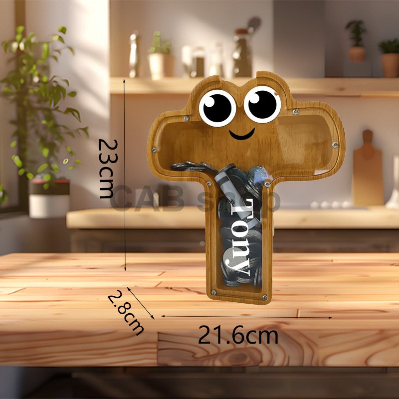 Pokladnička drevená - Písmenko T