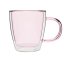 Thermo mug with double glass 300ml - pink