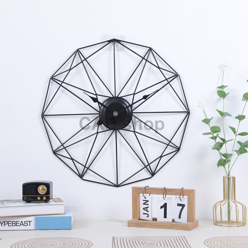Designer wall clock MODENA Black 50cm
