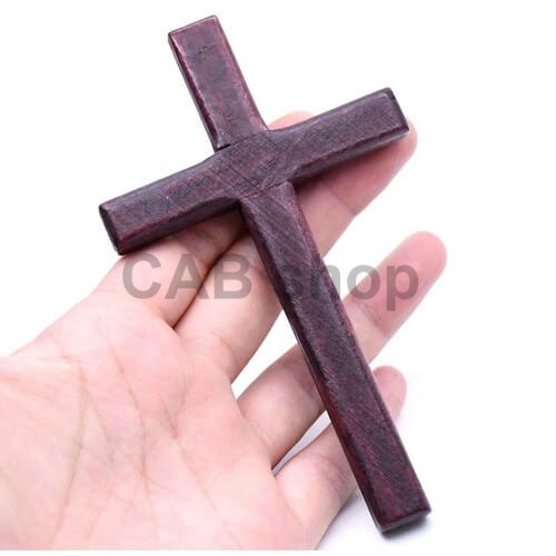 Dřevěný kříž 12cm hnědý