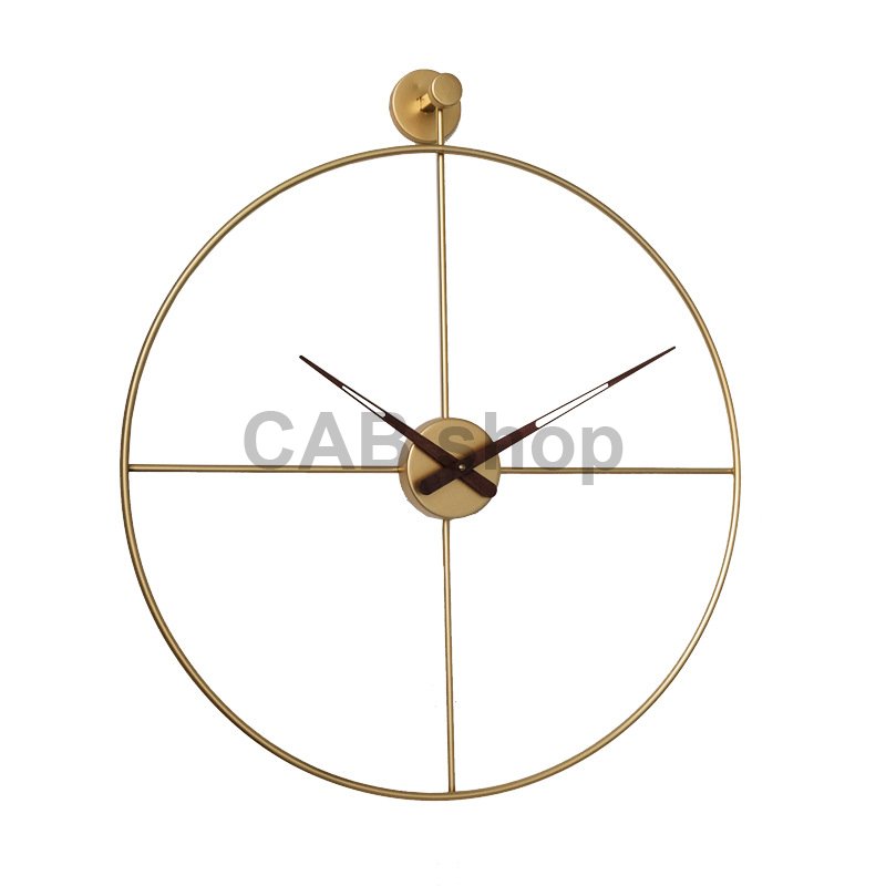 Dizajnové nástenné hodiny Clean Gold 50cm