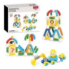 Zestaw magnetyczny 110szt. - Rainbow Magnetic Sticks