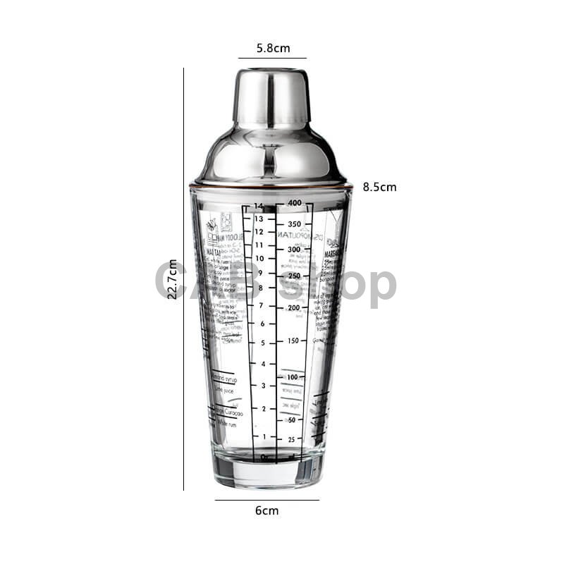 Bartender's set for mixing cocktails (17pcs set 750ml)