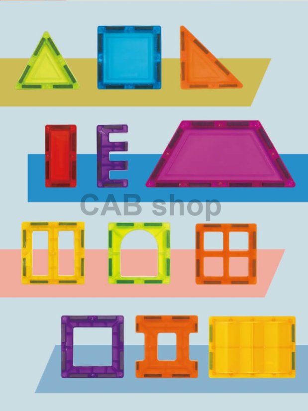 Magnetni gradbeni set Dream Builder 85delni set - Magnetic Tiles