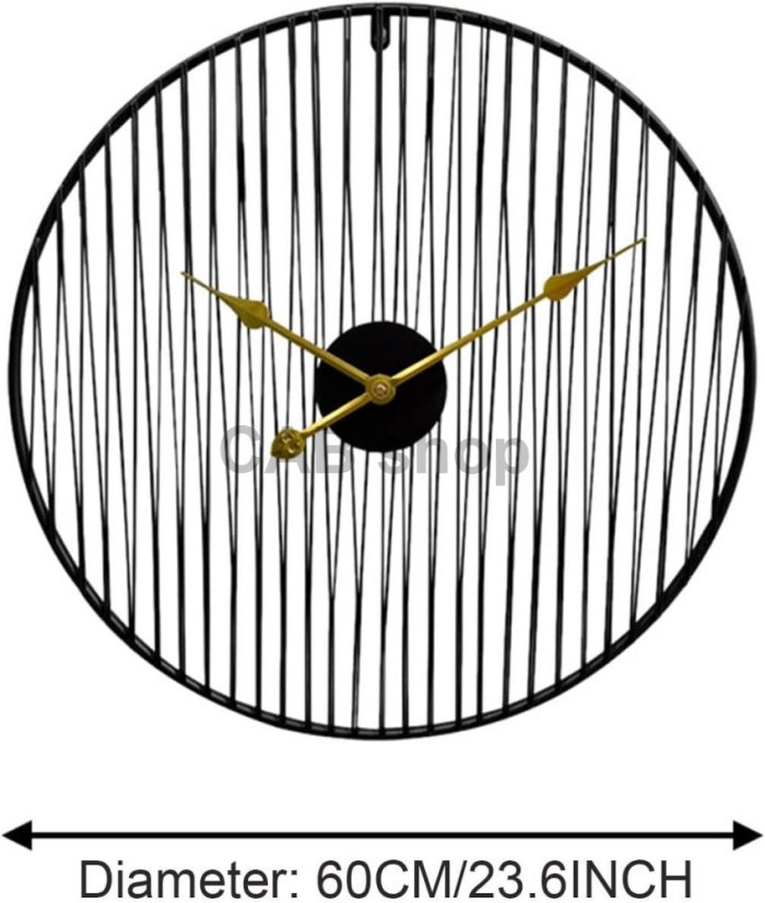 Dizajnerska stenska ura Decore 2  Black 60cm