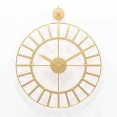 Dizajnové nástenné hodiny Rustical 50cm gold