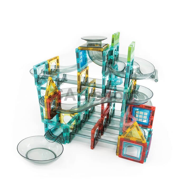 Magnetni gradbeni set Marble Roller 100 delni set - Magnetic Tiles
