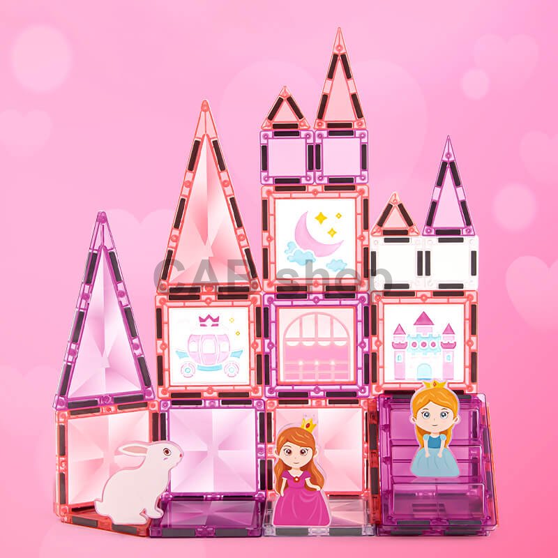 Magnetická stavebnica Window Art Castle 126ks - Magnetic Tiles