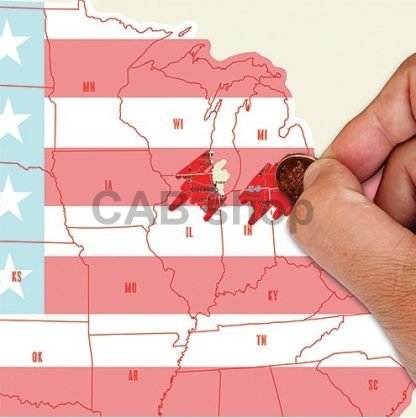 Stírací mapa světa USA 82,5 × 59,5 cm