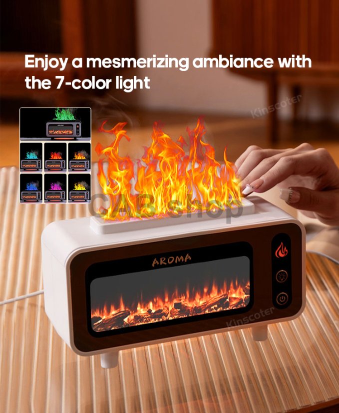 Aroma difuzer Fireplace bílý