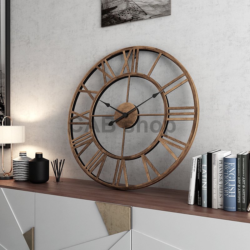 Designové nástěnné hodiny ROMA Bronz 50cm