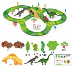 Dinosaur Track – Dino dráha 153 prvků – autodráha pro děti – CAB Toys