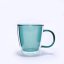 Termo hrnček s dvojitým sklom 300ml - Teal